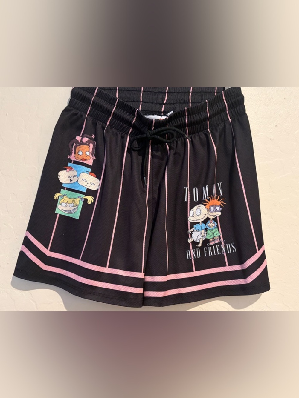 Nickelodeon Rugrats Tommy & Friends Graphic Shorts Y2K Cartoon Streetwear-Size M